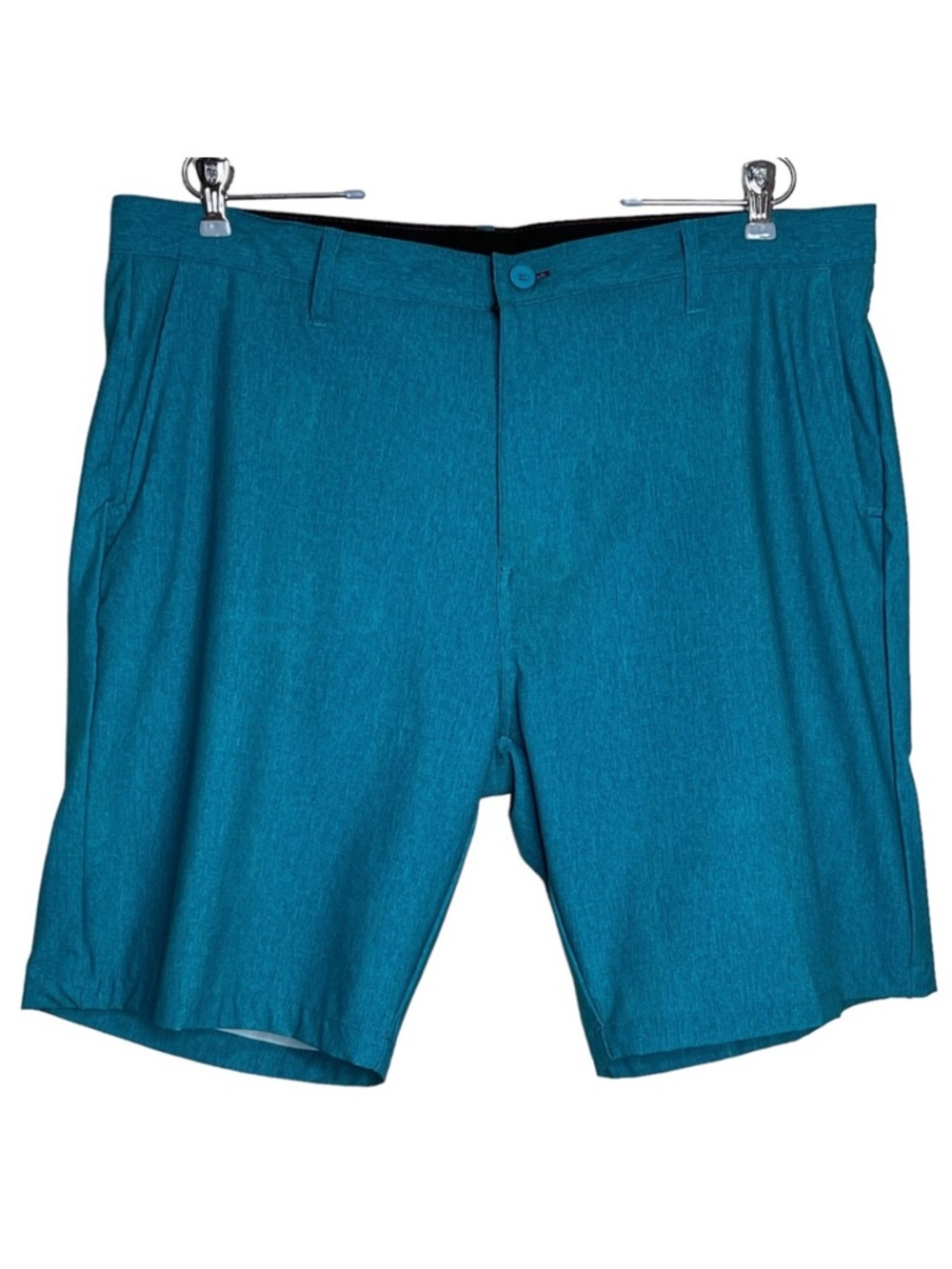 Burnside Hybrid Shorts Quick Dry Teal Blue Beach Casual Summer Outdoor Size 38